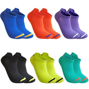 ถุงเท้าข้อสั้นผู้ชาย ผ้าฝ้ายตาข่าย ระบายอากาศ ลายทาง ซับเหงื่อ แฟชั่นวัยรุ่น สปอร์ต นุ่ม ยืดหยุ่น แบบซ่อนข้อ