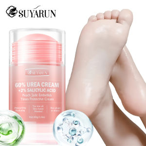 SUYARUN 60% Urea Cream & Peach Scented Foot Balm Stick Combo – Intensive Cracked Heel Repair Deep Moisturizing and Hydration.