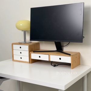 เซตลิ้นชัก ลิ้นชักวางคอม ที่วางคอม ทำจากไม้แท้ แข็งแรงทนทานเหนียวนาน