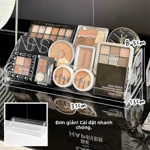 WANYU | Tổng Hợp Đựng Mỹ Phẩm Acrylic Đa Cấp cho Bàn Làm Việc với Ngăn Đựng Trang Điểm Giá Đựng Son và Nước Hoa Kệ Đựng Palette Mắt