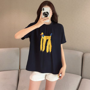 เสื้อยืดผ้าไหมคอตตอนสำหรับผู้หญิงในช่วงฤดูร้อนปี 2025 เสื้อแขนสั้นหลวมๆ น้ำหนักเบา สไตล์ลำลอง เสื้อผ้าทำงาน สวมใส่สบาย ระบายอากาศได้ดี