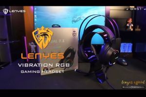 GH51 - HEADPHONE LENYES GH-51 Headset Gaming Vibration RGB Light Virtual 7.1 Sound Headphone heavy bass original