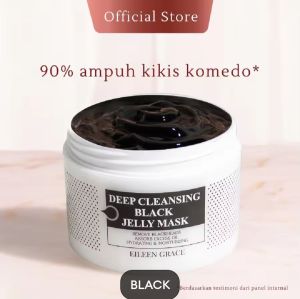 [FREE GIFT PROMO] EILEEN GRACE MOISTURIZE ROSE JELLY MASK AND DEEP CLEANSING BLACK JELLY MASK 300ML BPOM ORIGINAL