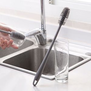 Sikat Pembersih Botol bahan Silikon Gagang Panjang / Bottle Brush Silikon