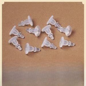 Anti-Loss Silicone Ear Plugs Ear Studs Support Fixed Shaper Earring Prevents from Getting Caught Geometric Pattern for Women