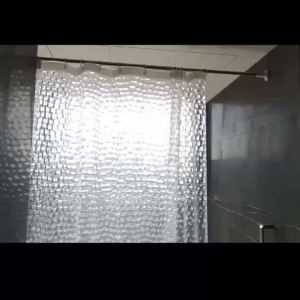Rèm Tắm PEVA Trong Suốt Như Pha Lê Với Họa Tiết Kính Vỡ Thiết Kế Gradient Chống Thấm Nước Tạo Sự Riêng Tư Cho Phòng Tắm