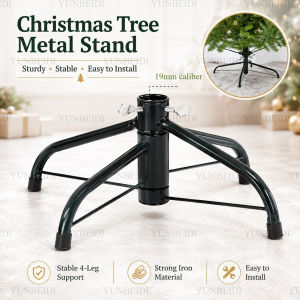 Christmas Tree Base Rust-proof Metal Tree Base Bracket Diameter 30/35/40/45/50cm Four-legged Iron Frame and Screw Accessories