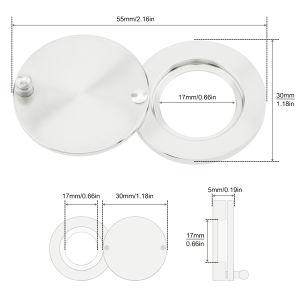 1 Piece 16mm Door Viewer Peephole Cover 3 Colors Peep Hole Covers with Matching Self-Adhesive Installation Tools