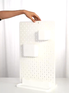 Pegboard แผ่นวางของติดผนัง แบบติดผนัง อเนกประสงค์ ประกอบ DIY แบบอิสระ เพิ่มฟังก์ชันเก็บของ ไม่ต้องเจาะผนัง