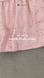 Mirtakids Lilith Midi Dress Anak Bordir Motif (1-6Tahun) | Knit Embriodery