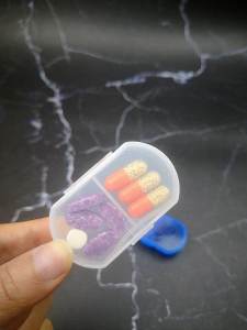 Mini Portable Medicine Box 2 Compartments