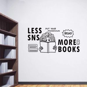 Creative Wall Stickers Reading Motivation Study Room Decor Waterproof PVC Living Room Wall Decals Simple Modern Style