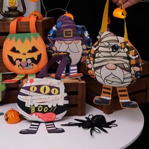 Halloween Candy Bag Gift Bag Cartoon Pumpkin Ghost Festival Childrens Gift Tote Bag Loot Bag