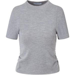 TAMMY TANGS | Sugar Power 100% Wool Knitwear Short Sleeve Half High Collar Womens Fashion City Walk Commute Style Soft Comfortable Fit Size