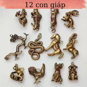 Tượng Phong Thủy 12 Con Giáp - Móc Khóa - Mặt Dây Chuyền tượng linh vật Mini