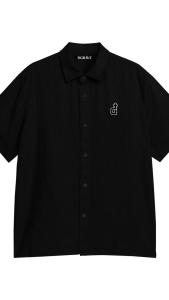 DGRAVE OG LOGO SERIES SOFTWEAVE LINEN DUSTY BLUE BUTTON-DOWN POLO