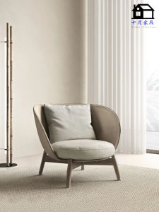 Flexform Armchair Italian Minimalist Casual Visitor Designer Genuine Leather Accessible Luxury Outdoor Simplicity Minimalist Couch