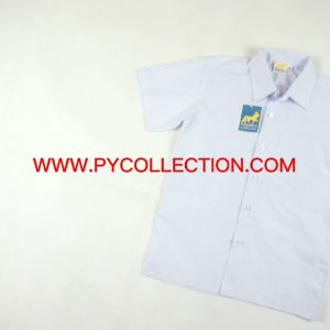🔸KEMEJA PUTIH SEKOLAH LENGAN PENDEK ( COTTON GRADE A ) PUTIH NILA PU002 - BAJU SEKOLAH JENAMA PRESIDENT