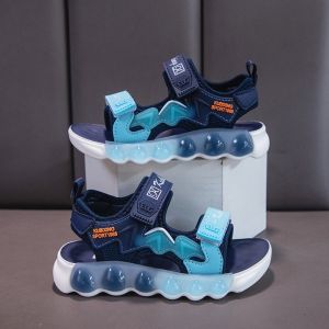 รองเท้าแตะเด็กลายผู้ชาย สวมใส่สบาย ระบายอากาศได้ดี น้ำหนักเบา สำหรับเด็กชายและเด็กหญิง รองเท้าแตะชายหาด