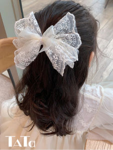 น่ารัก เล็ก เด็กผู้หญิง กิ๊บติดผม ลูกไม้ ปมผีเสื้อ ตาข่าย เครื่องประดับผมเด็กไม่ทําลายหลังศีรษะ กิ๊บติดผม S เด็กผู้หญิง S