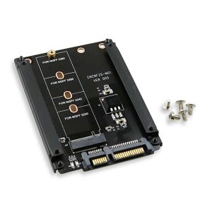 M.2 NGFF B+M Key SSD to 2.5" SATA 6Gb/s Adapter Card with Metal Enclosure M2 to SATA Converter with 5 Screws Kit for PC Use