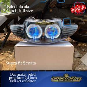Lampu daymaker biled supra fit lama 2.5 inch devil ice blue