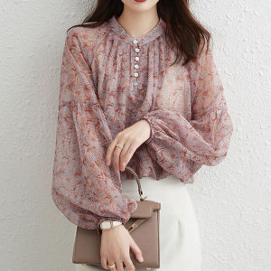 PAIBOLI | Lantern Sleeve Loose Blouse Short Style Long Sleeve