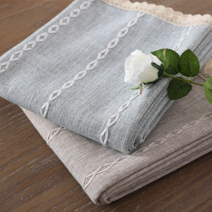 Bàn Tròn Hình Chữ Nhật Phong Cách Nhật Bản Bằng Vải Cotton Lanh Bàn Ăn Phòng Khách Bàn Trà Phủ Bàn Vuông Bàn Tròn