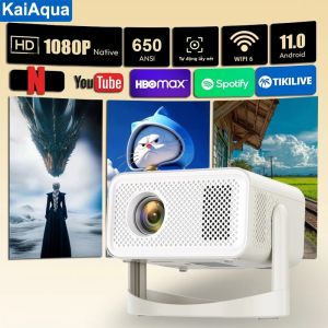 Máy Chiếu KaiAqua HT23 1080P Native 650ANSI 4K Android 11 Với Chức Năng Tự Động Chỉnh Keystone Điều Khiển Từ Xa Không Dây Wifi6 BT5.2 Di Động Ngoài Trời LED Phát Video