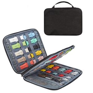Watch Band Organizer Portable Travel Watch Straps Carrying Case Watchbands Holder Digital Storage Bag for Data Cable Earphone