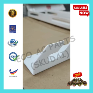 Heavy-Duty Epoxy White L-Shape Outdoor Bracket for Kaki Air Conditioner 1HP–2.5HP | 260mm x 460mm | 280mm x 565mm | Rust-Proof | Outdoor Grade | 1 Set