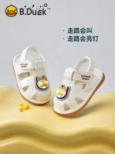 B.Duck Baby Duck Toddler Shoes Glowing Walking Shoes Childrens Sandals Boys Girls Light up Shoes Comfortable Breathable Slip-On