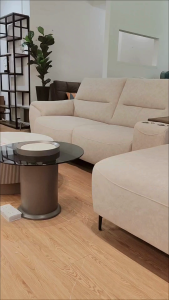 (FREE Shipping+Installation) KBS Bergvin L Shape Sofa with Cup Holder / Muji Style / Modern Design  / Pet Friendly Fabric  / Beige / Water Resistant Fabric / L292cm x W170cm x H96cm