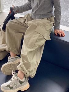 Girls Workwear Pants Straight Leg Loose Fit Korean Style Cotton Spring Autumn Kids Clothing Casual Girls Trousers