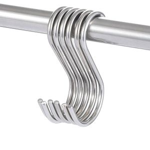 Thickened S-Shaped Magnetic Stainless Steel Hooks for Hanging Sausages And Cured Meat Multi-Functional Hooks for Kitchen And Wardrobe