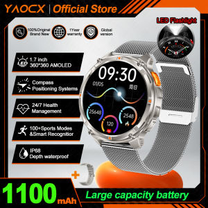 2026 Sports Watch Bluetooth Call Outdoor Flashlight Multiple Sports Modes Compass 1100mAh Battery Health Monitoring Smart Watch