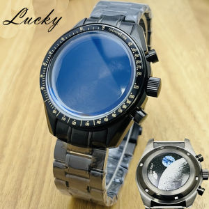 High Quality 39.7mm Moon Chronograph Watch Case Speedmaster Case Suitable VK64 VK63 Quartz Movement Repair Parts Chronograph