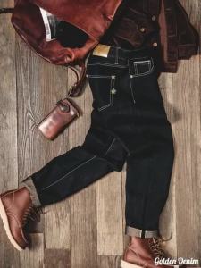 《226》Maden brand tooling style 2025 autumn new men youth dad mature r denim red ear cow jeans embroidery high-waisted straight boy long pants