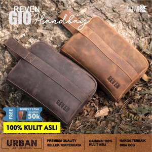 Tas Clutch Pria REVEN GIO HANDBAG Pouch Kulit Sapi 100% Tas Tangan Cowok Distro Import Keren Terbaru