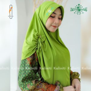 GAMIS SAJA BATIK MUSLIMAT NU SERAGAM PENGAJIAN SANWOS TANPA KARET BELAKANG JUMBO BUSUI