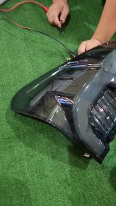 ไฟท้าย revo 2015 2016 2017 2018 2019 2020 2021 2022 สีsmoke ลาย GR สวยๆ ใส่ได้ไม่ต้องแปลงสายไฟ