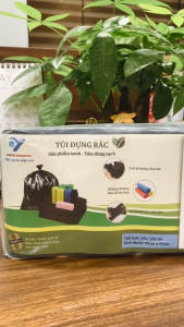 Set 3 Cuộn Túi Đựng Rác Green Famcog 45x55cm – Túi Đen Siêu Dai Chống Rách Siêu Tiện Lợi