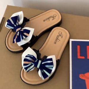 Sandal Selop Anak Kecil Perempuan Lucu Ribbon Stripe