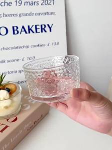 YWDL 4pcs Clear Glass Mini Bowls Set Kitchen Desserts Bowl Home Dips Sauces Pudding Fruit Charcuterie Boards Bowls For Meal Prep