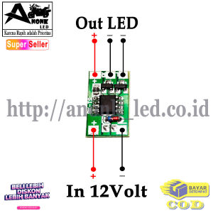 Modul Kit Strobo 2Channel Otomatis / Modul LED Strobo Flip-Flop / Modul LED Kedip bergantian