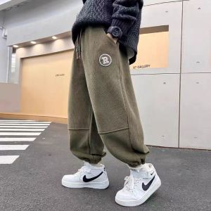 Thickened Fleece Boys Corduroy Pants Winter Outwear Thickened Trousers Childrens Casual Long Pants Boys Winter Wear