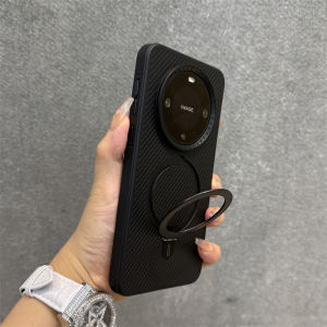 Huawei Mate60 Pro+ Phone Case Kevlar Carbon Fiber Texture Magnetic Stand Mate70 Premium Matte Pura70 Pro+ Black Niche Bestseller Pura70 Ultra