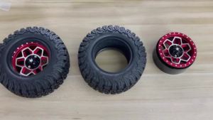Bộ Bánh Xe RC Crawler Beadlock 1/12 Lốp Metal Mud Slingers Dành Cho MJX H12Y+ MN-128 MN82S LC79 - Phụ Kiện Nâng Cấp 1.9
