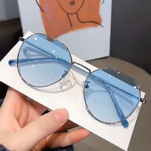 เลนส์ออโต้ แว่นตาหญิง - แว่นกันแดดแฟชั่นออกแดดเปลี่ยนสี กรองแสงสีฟ้า กรอบแว่นตาโลหะ