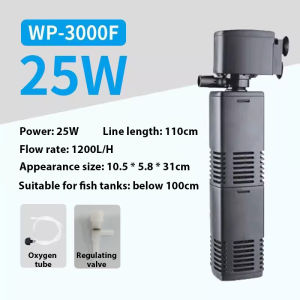 WP-2000/3000F 20/25W Aquarium Filter Pump Fish Tank Submersible Silent Air Oxygen Aerator Water Change Pump Aquarium Air Pump